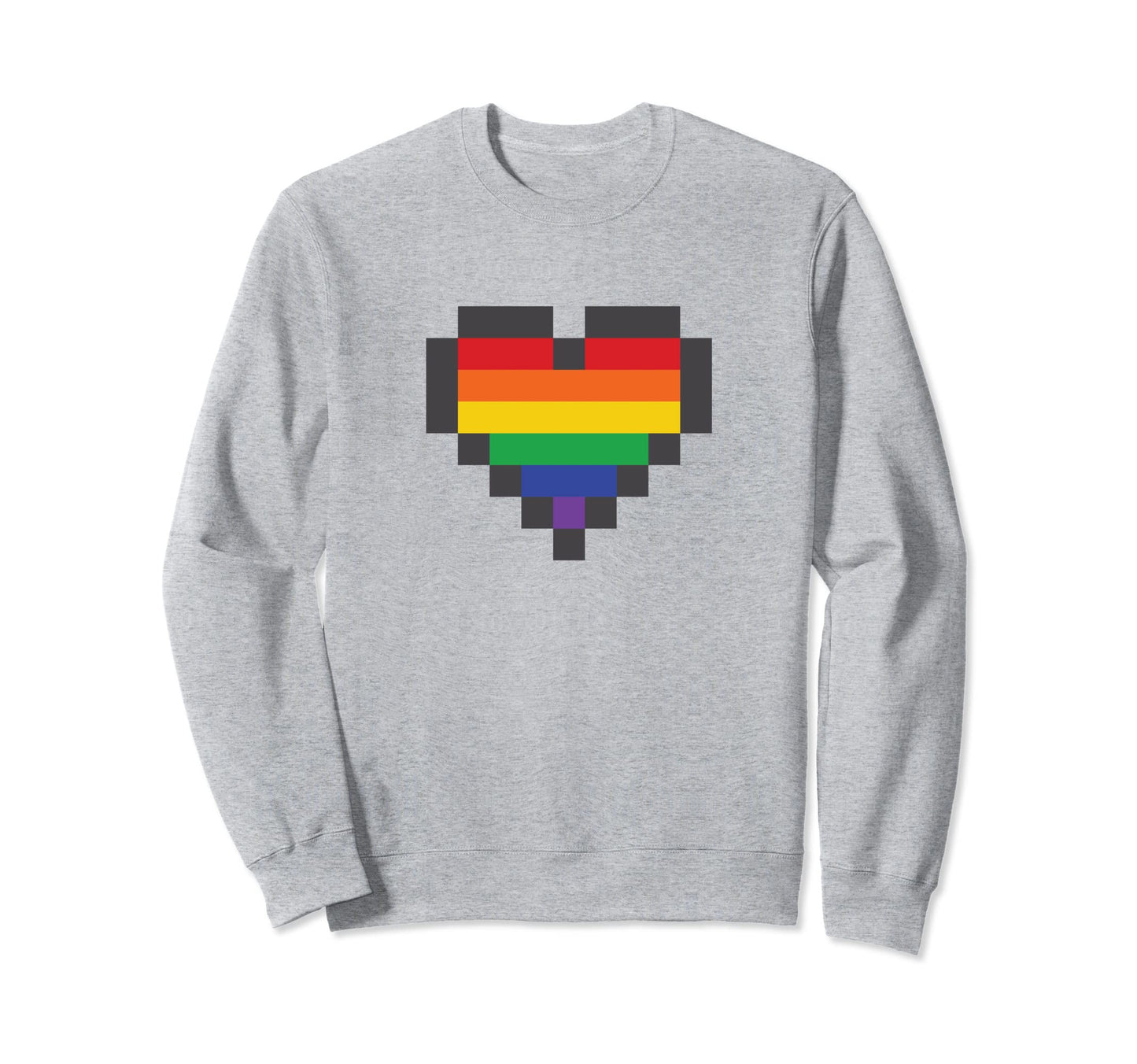Lgbt Flag Gay Pride Rainbow Heart Sweatshirt - Custom Art Print Unisex - T-Shirt, Sweatshirt, Hoodie
