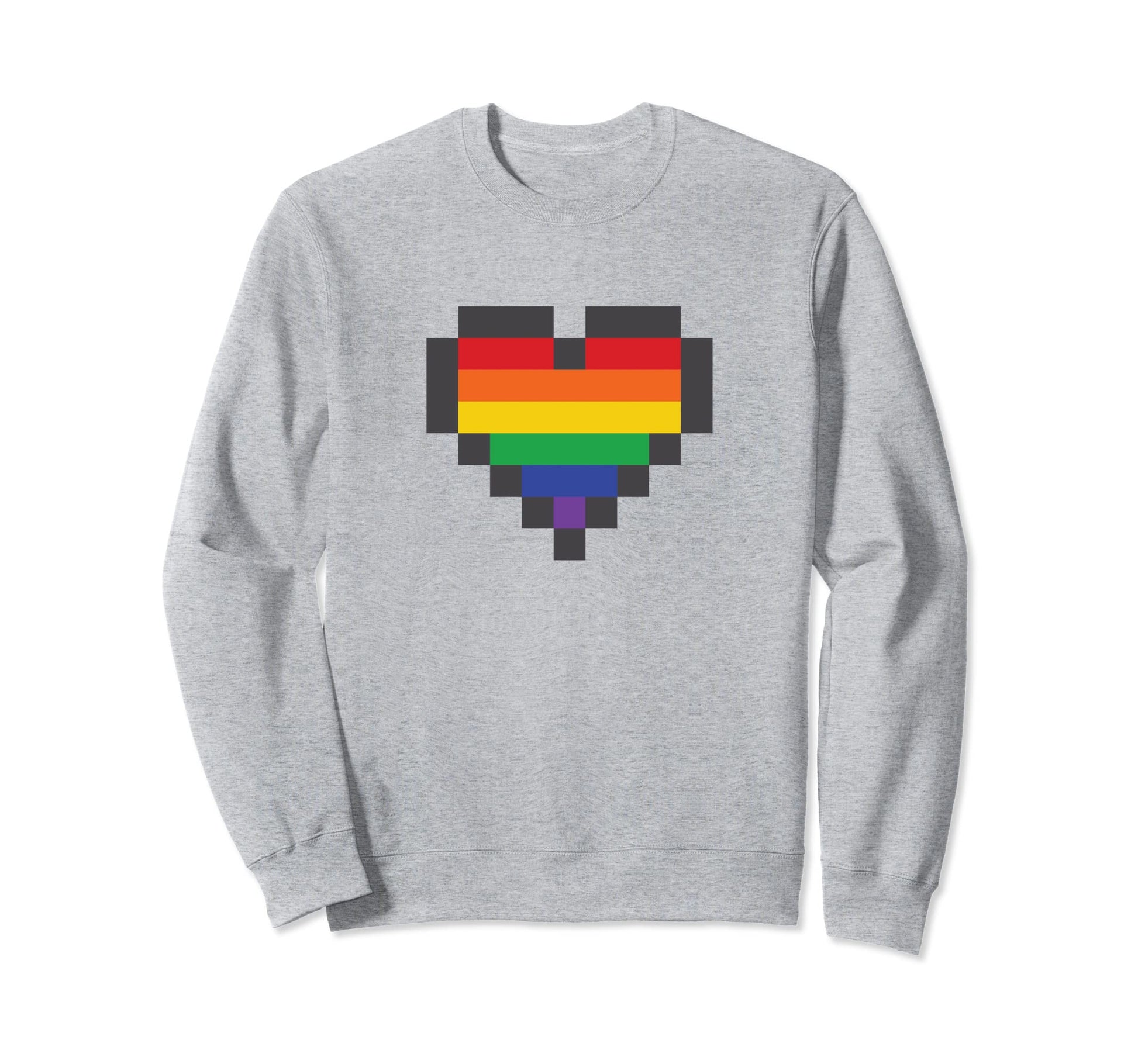 Lgbt Flag Gay Pride Rainbow Heart Sweatshirt - Custom Art Print Unisex - T-Shirt, Sweatshirt, Hoodie