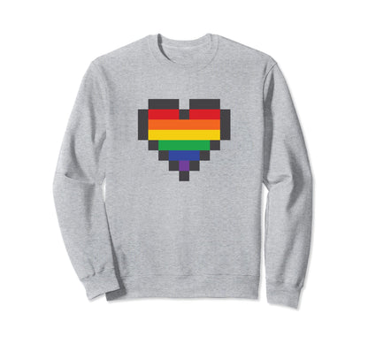 Lgbt Flag Gay Pride Rainbow Heart Sweatshirt - Custom Art Print Unisex - T-Shirt, Sweatshirt, Hoodie