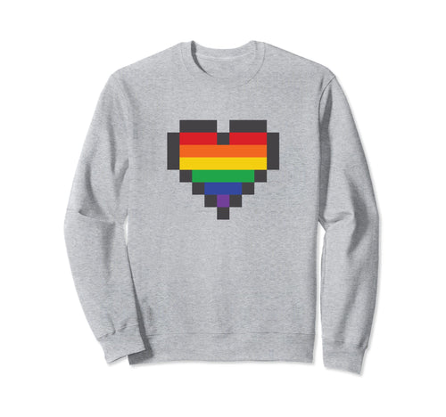 Lgbt Flag Gay Pride Rainbow Heart Sweatshirt - Custom Art Print Unisex - T-Shirt, Sweatshirt, Hoodie