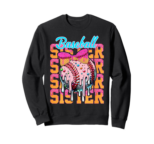Baseball Sister Drip Ice Cream Sweatshirt - Minimalist Print Unisex - T-Shirt, Sweatshirt, Hoodie