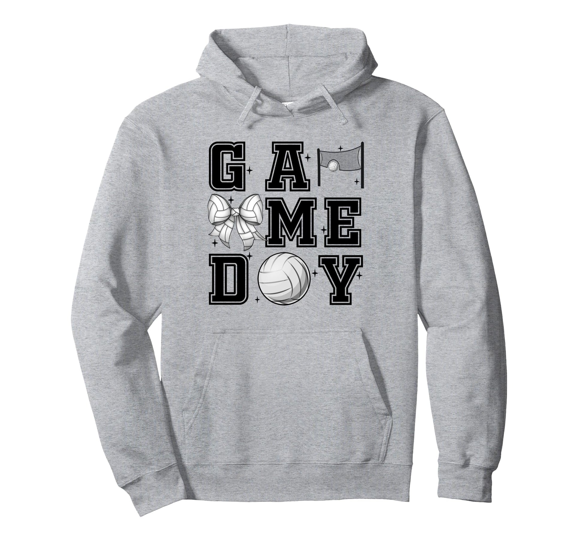 Volleyball Coquette Bow Gameday Cheer Hoodie - Unique Graphic for Adults - T-Shirt, Sweatshirt, Hoodie