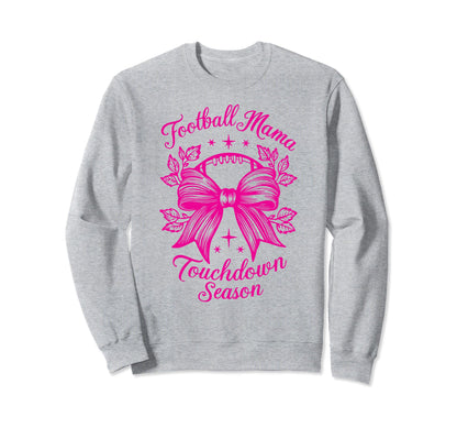 Womens Moms Coquette Bow Football Sweatshirt - Streetwear Style Unisex - T-Shirt, Sweatshirt, Hoodie