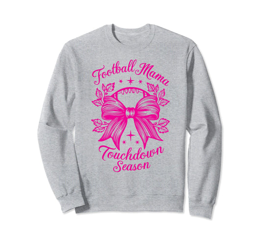 Womens Moms Coquette Bow Football Sweatshirt - Streetwear Style Unisex - T-Shirt, Sweatshirt, Hoodie