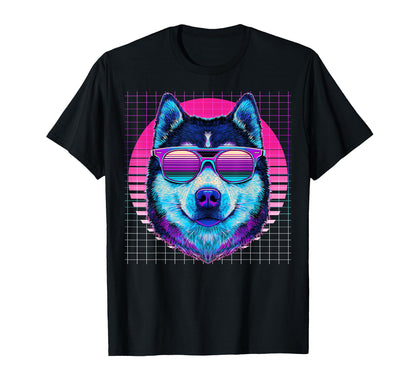 Alaskan Malamute Sunglasses Dog T-Shirt - Custom Art Print for Adults - T-Shirt, Sweatshirt, Hoodie