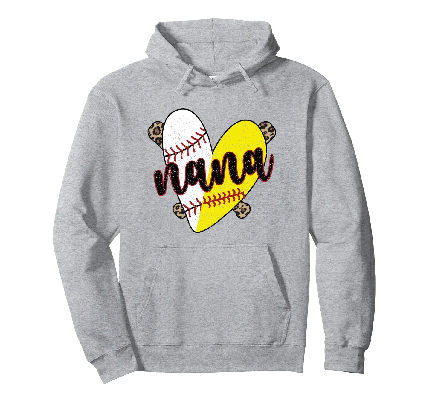 Proud Baseball Softball Nana Grandma Hoodie - Aesthetic Graphic Unisex - T-Shirt, Sweatshirt, Hoodie