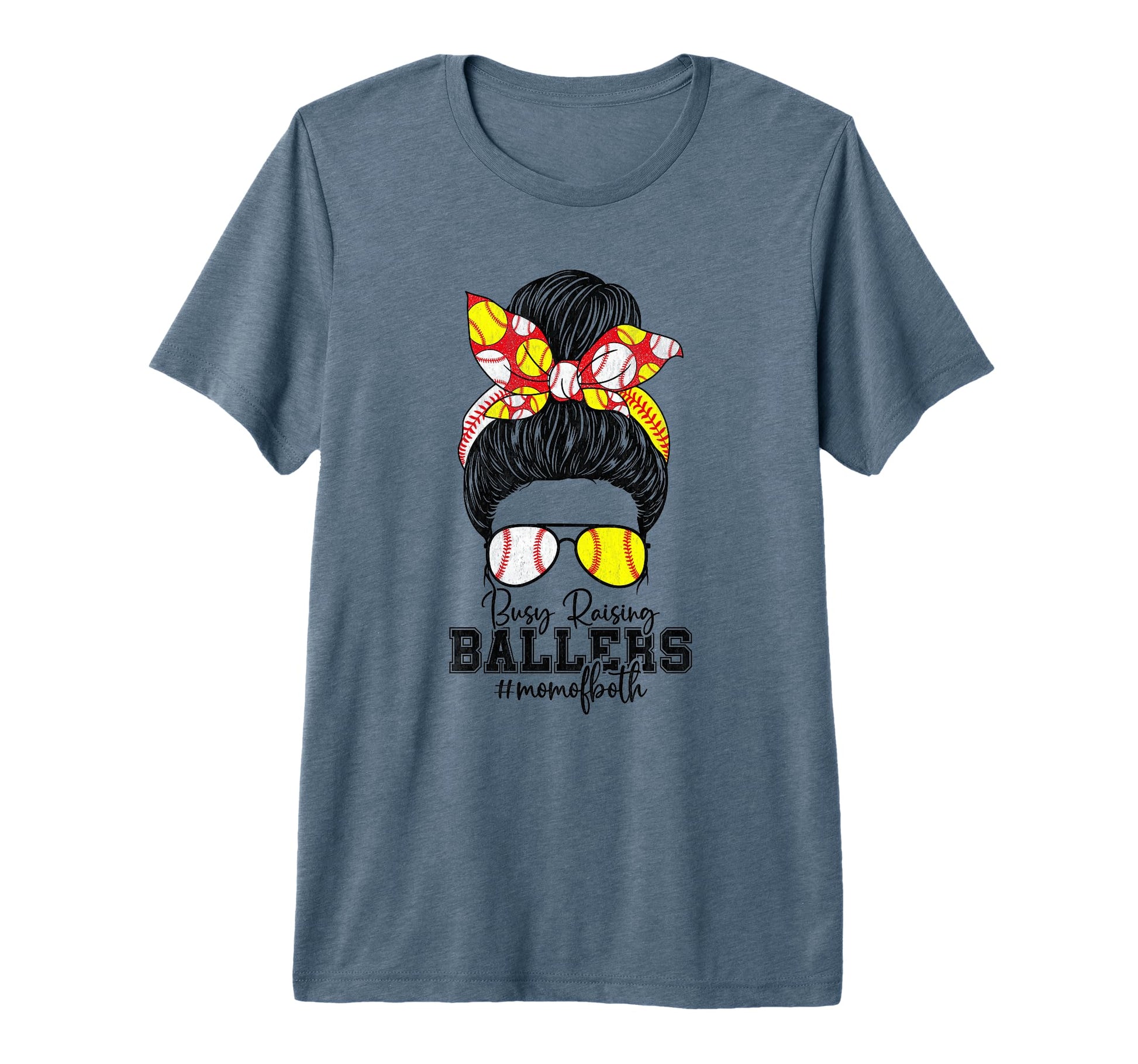 Busy Raising Ballers Softball Funny T-Shirt - Custom Art Print for Adults - T-Shirt, Sweatshirt, Hoodie
