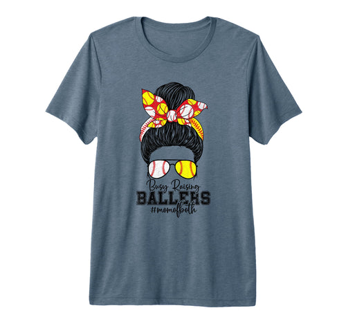 Busy Raising Ballers Softball Funny T-Shirt - Custom Art Print for Adults - T-Shirt, Sweatshirt, Hoodie