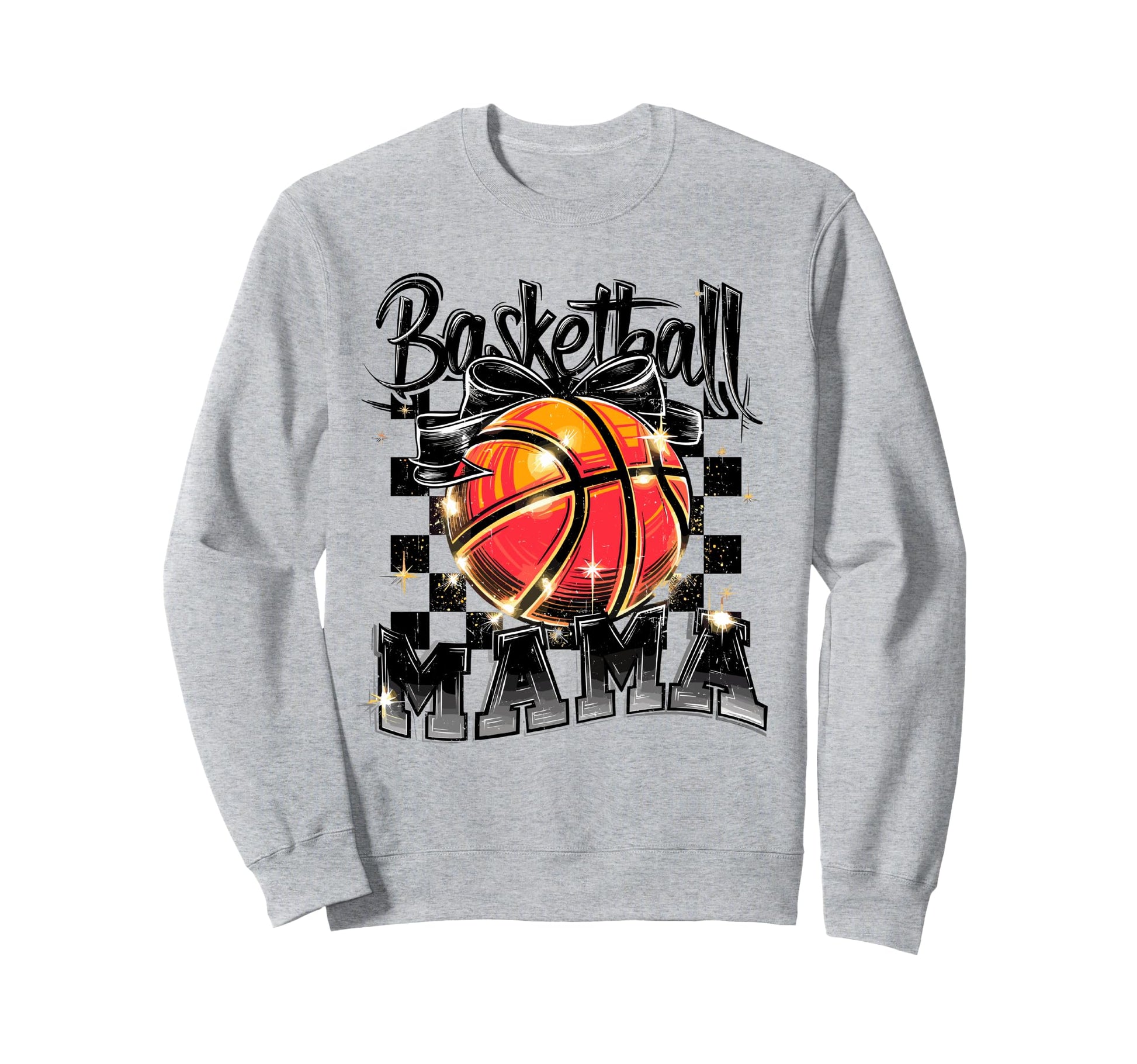 Basketball Mama Checkered Game Day Sweatshirt - Trendy Graphic Men Women - T-Shirt, Sweatshirt, Hoodie