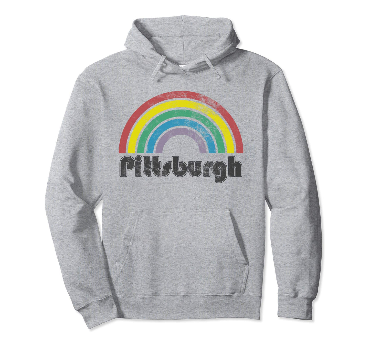 Pittsburgh Rainbow 70S 80S Gay Pride Hoodie - Casual Everyday Wear Unisex - T-Shirt, Sweatshirt, Hoodie