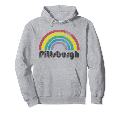 Pittsburgh Rainbow 70S 80S Gay Pride Hoodie - Casual Everyday Wear Unisex - T-Shirt, Sweatshirt, Hoodie