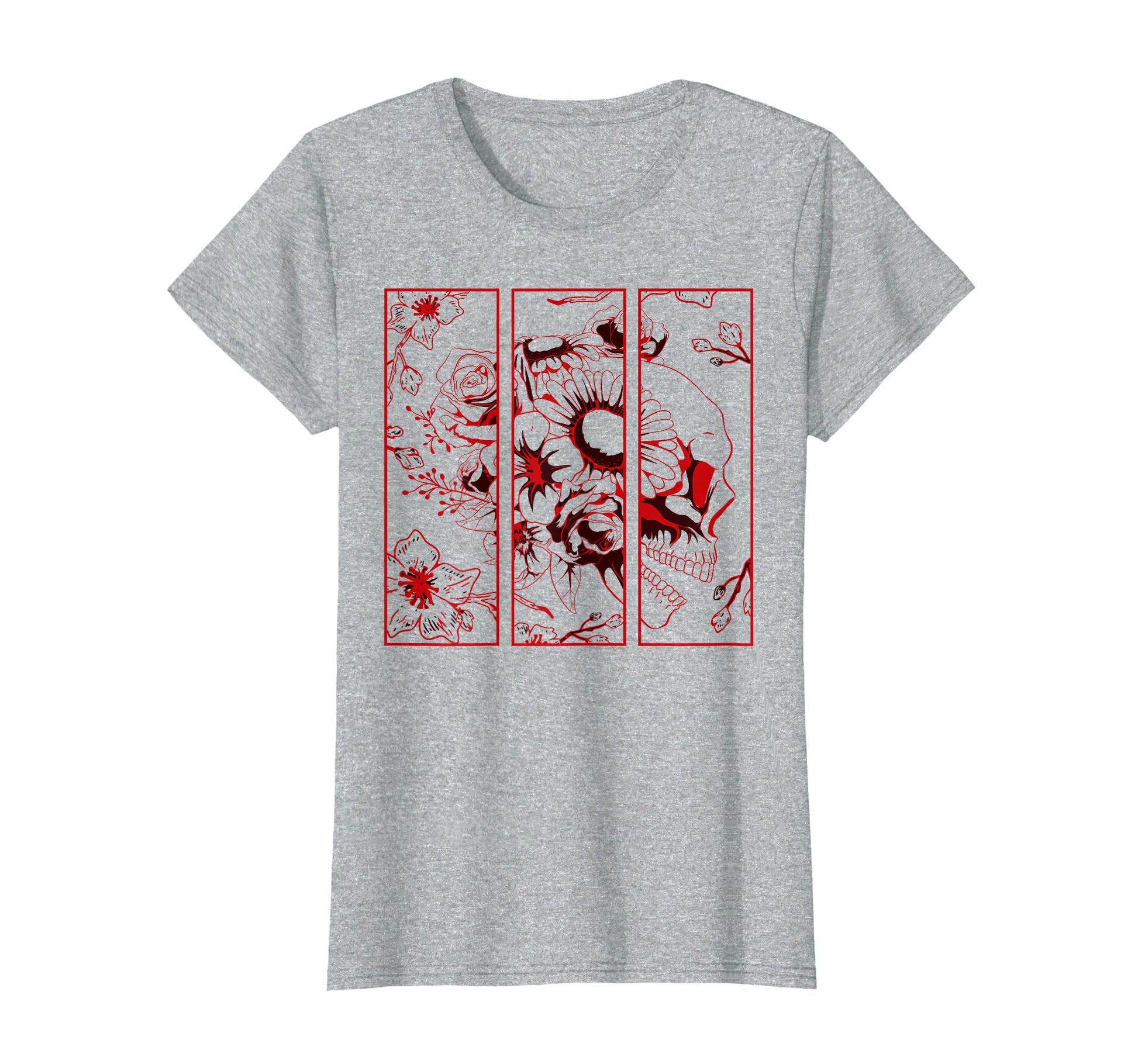 Soft Grunge Aesthetic Skull Roses T-Shirt - Custom Art Print for Adults - T-Shirt, Sweatshirt, Hoodie