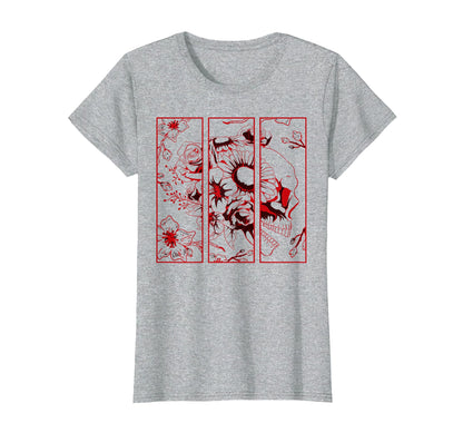 Soft Grunge Aesthetic Skull Roses T-Shirt - Custom Art Print for Adults - T-Shirt, Sweatshirt, Hoodie