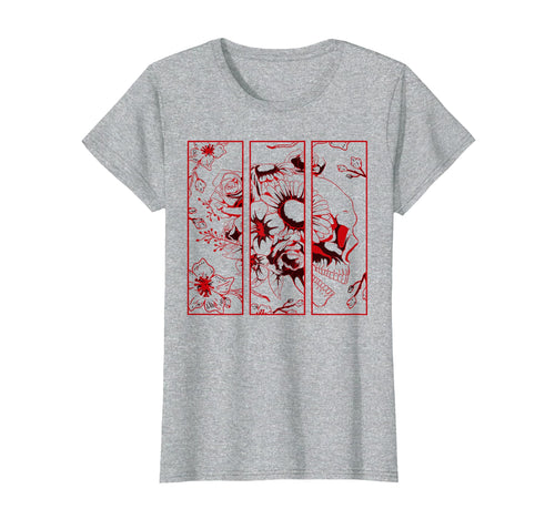 Soft Grunge Aesthetic Skull Roses T-Shirt - Custom Art Print for Adults - T-Shirt, Sweatshirt, Hoodie