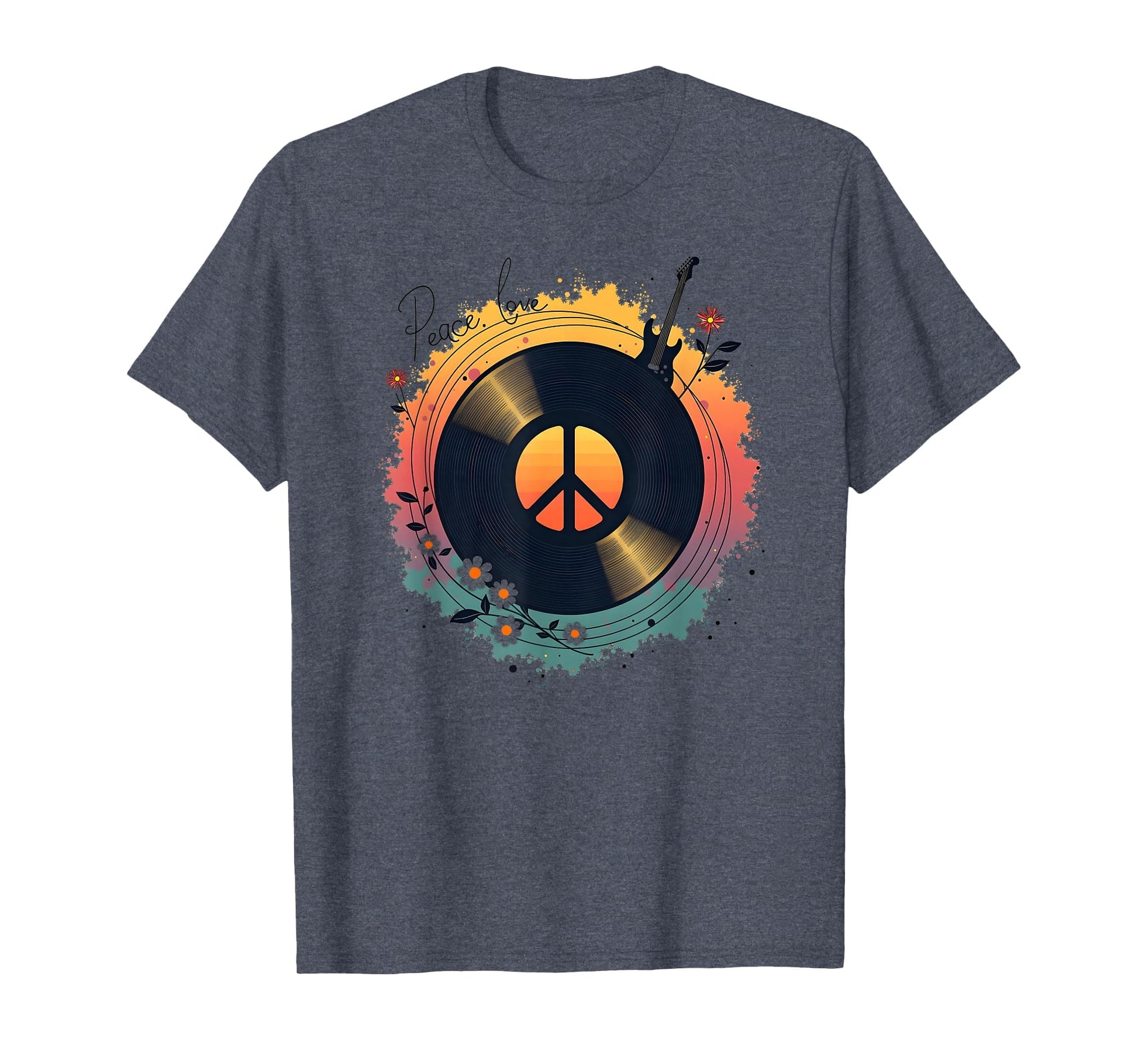 Peace Love Rock N Roll Boho Hippie T-Shirt - Unique Graphic for Adults - T-Shirt, Sweatshirt, Hoodie