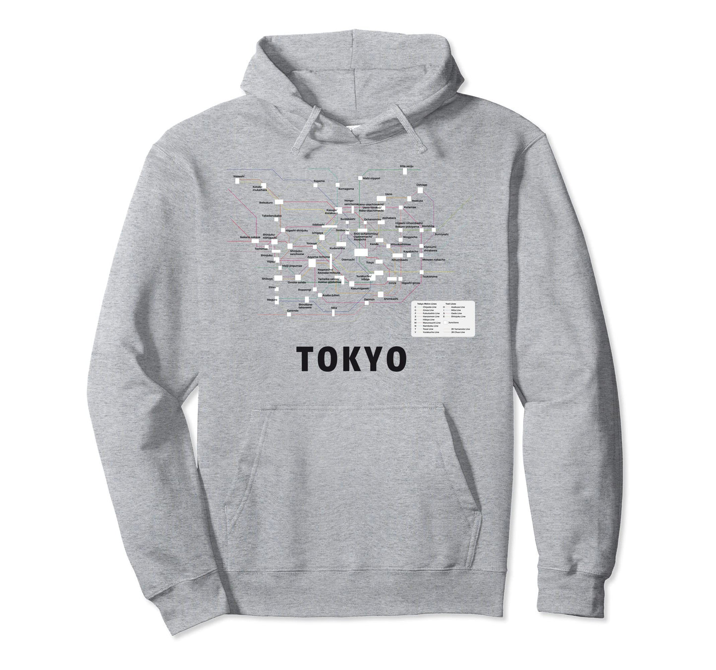 Tokyo City Japan Tokyo Underground Subway Hoodie - Unique Graphic Unisex - T-Shirt, Sweatshirt, Hoodie