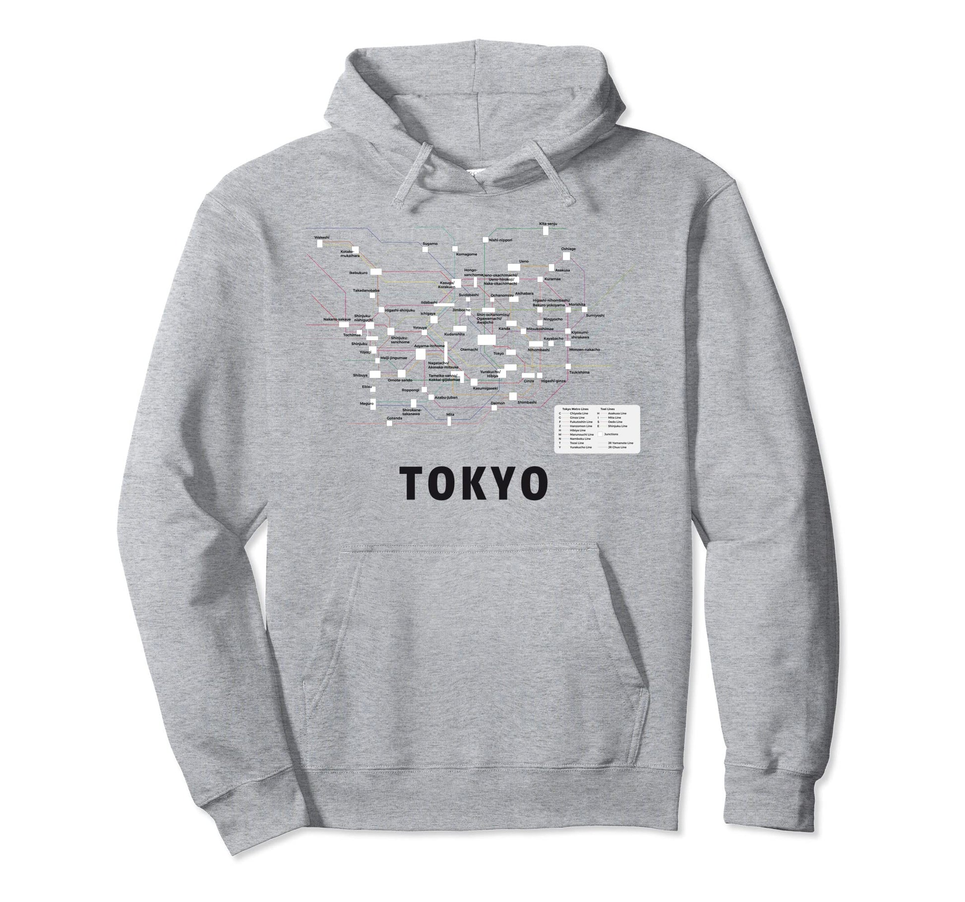 Tokyo City Japan Tokyo Underground Subway Hoodie - Unique Graphic Unisex - T-Shirt, Sweatshirt, Hoodie