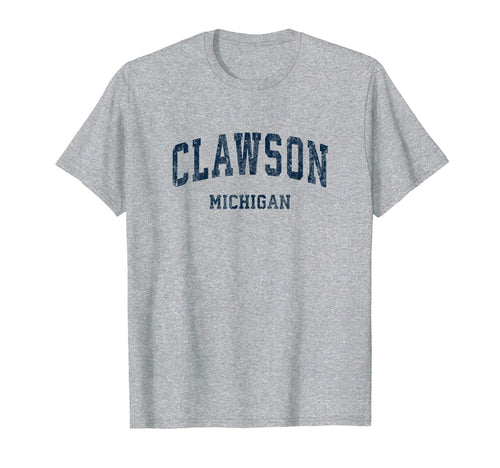 Clawson Michigan Mi Varsity Sports T-Shirt - Novelty Apparel for Adults - T-Shirt, Sweatshirt, Hoodie