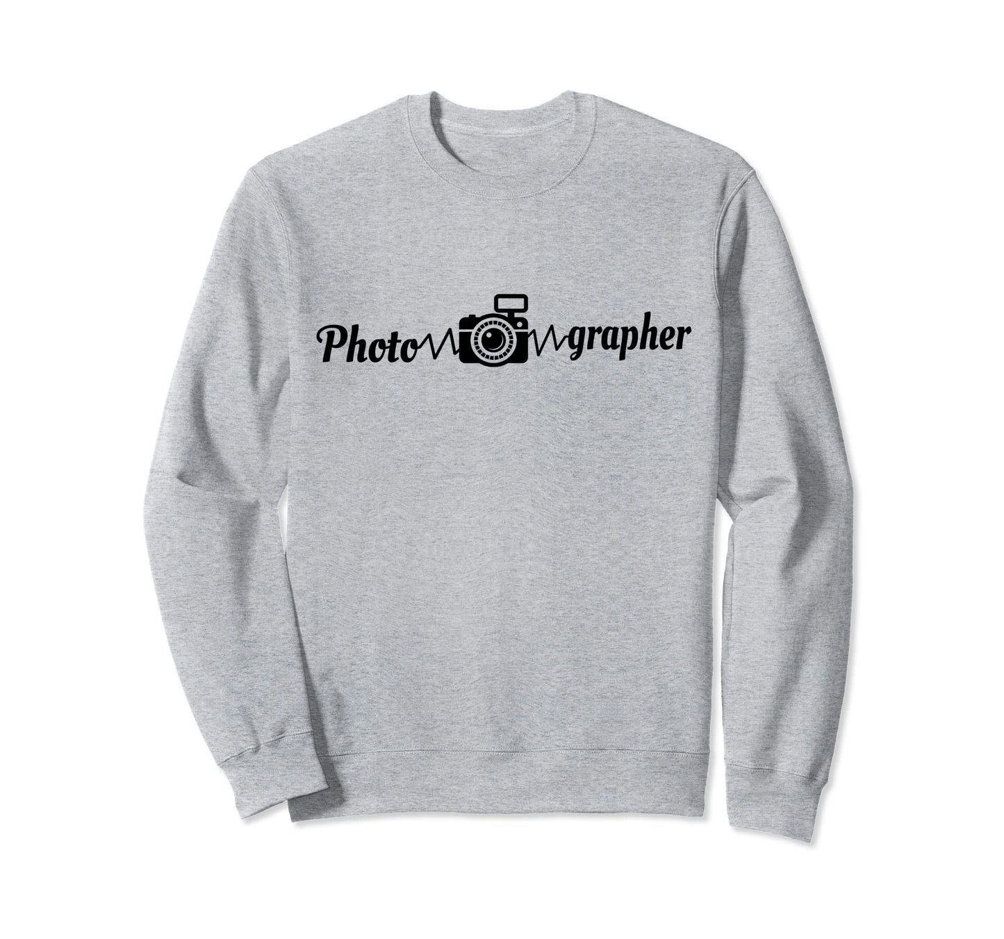 Photographer Heartbeat Sweatshirt - Minimalist Print for Adults - T-Shirt, Sweatshirt, Hoodie