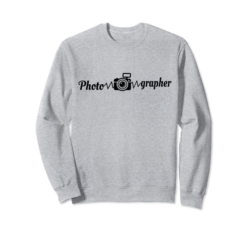 Photographer Heartbeat Sweatshirt - Minimalist Print for Adults - T-Shirt, Sweatshirt, Hoodie