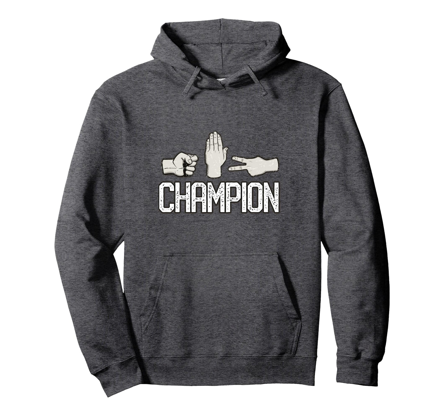 Rock Paper Scissors Champion Hand Game Hoodie - Trendy Graphic for Adults - T-Shirt, Sweatshirt, Hoodie