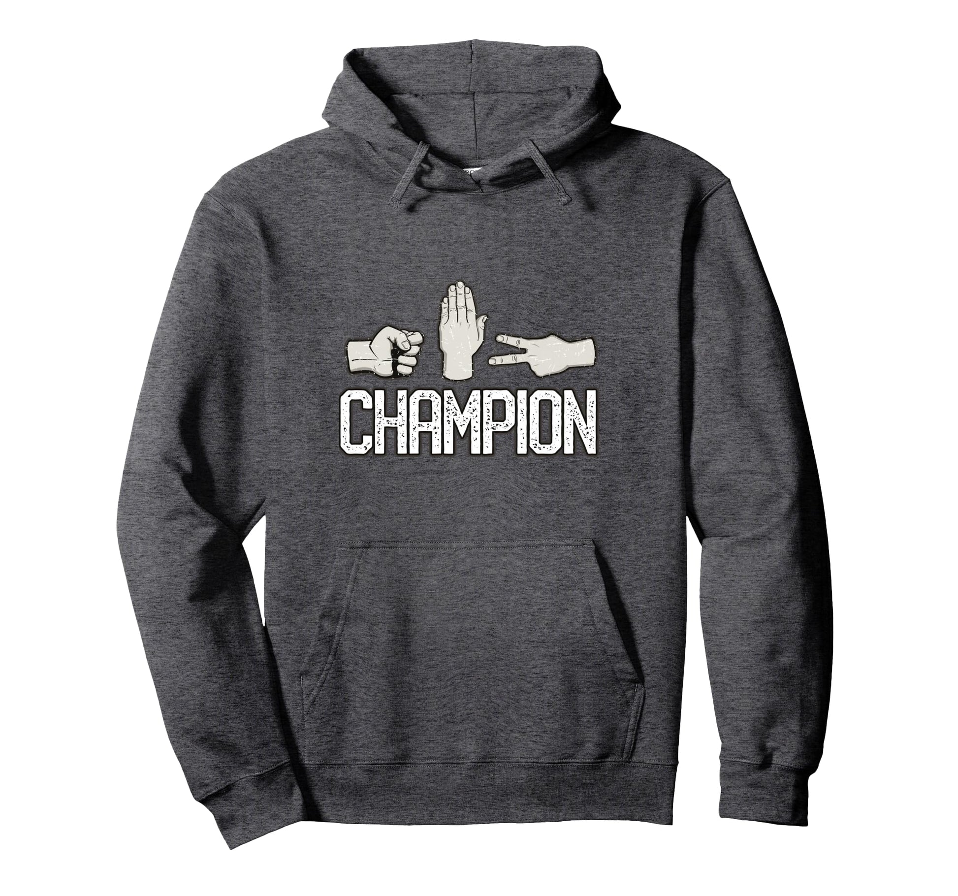 Rock Paper Scissors Champion Hand Game Hoodie - Trendy Graphic for Adults - T-Shirt, Sweatshirt, Hoodie