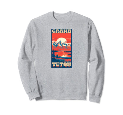 Grand Teton National Park 1980S Sweatshirt - Casual Everyday Wear Unisex - T-Shirt, Sweatshirt, Hoodie