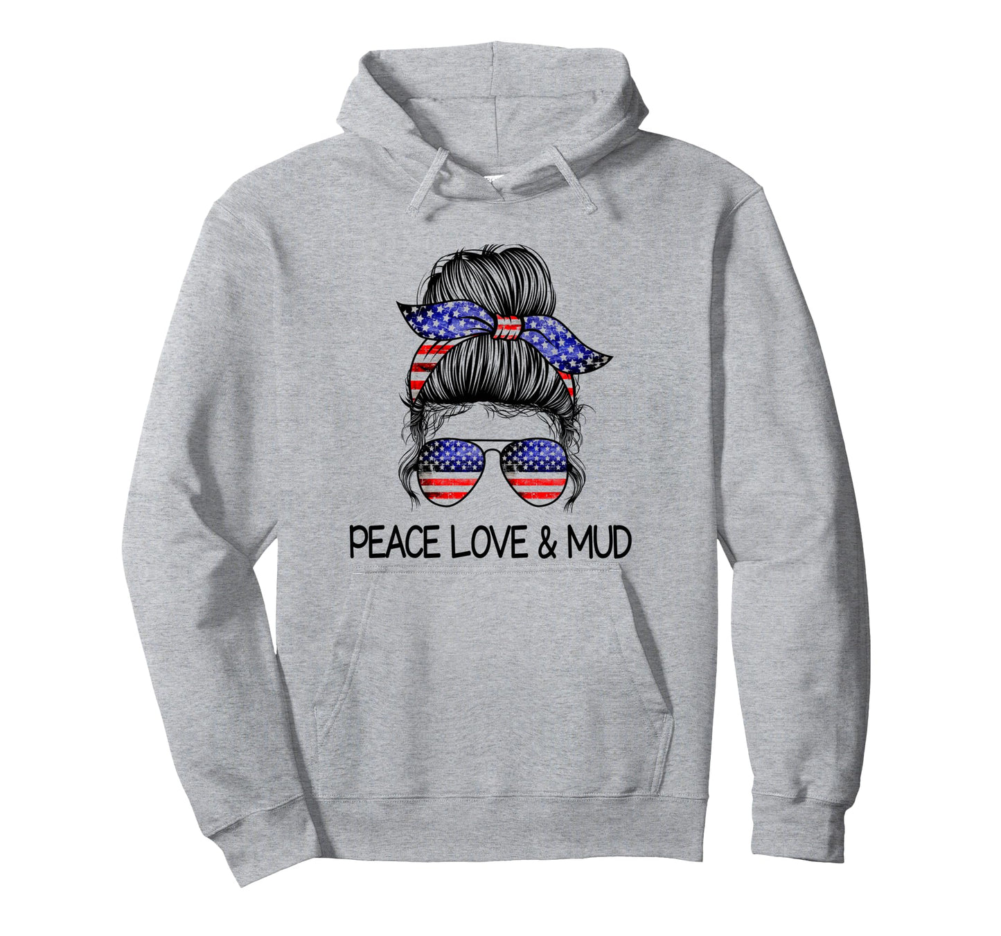 Mud Run Mudding Princess Muddy Bog Peace Hoodie - Graphic Print for Adults - T-Shirt, Sweatshirt, Hoodie