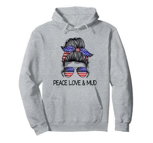 Mud Run Mudding Princess Muddy Bog Peace Hoodie - Graphic Print for Adults - T-Shirt, Sweatshirt, Hoodie
