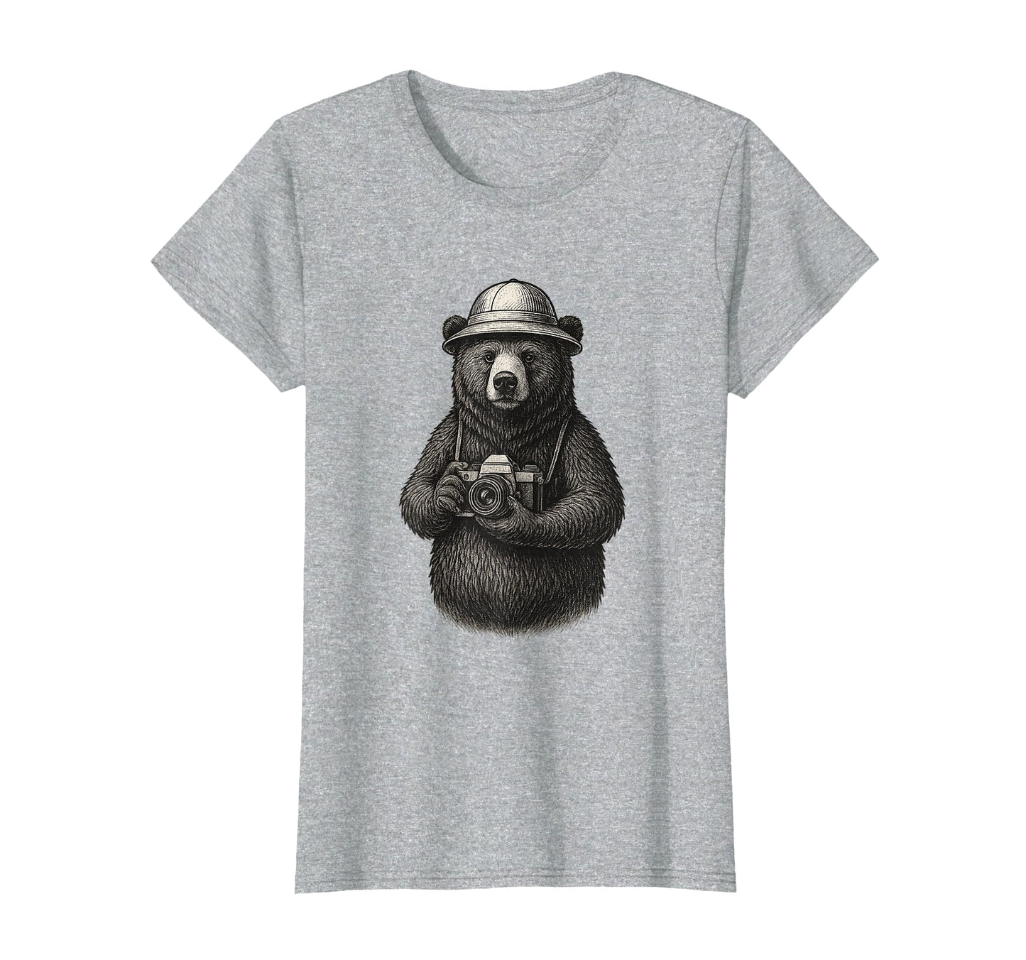 Explorer Bear Camera Adventure T-Shirt - Trendy Graphic for Adults - T-Shirt, Sweatshirt, Hoodie