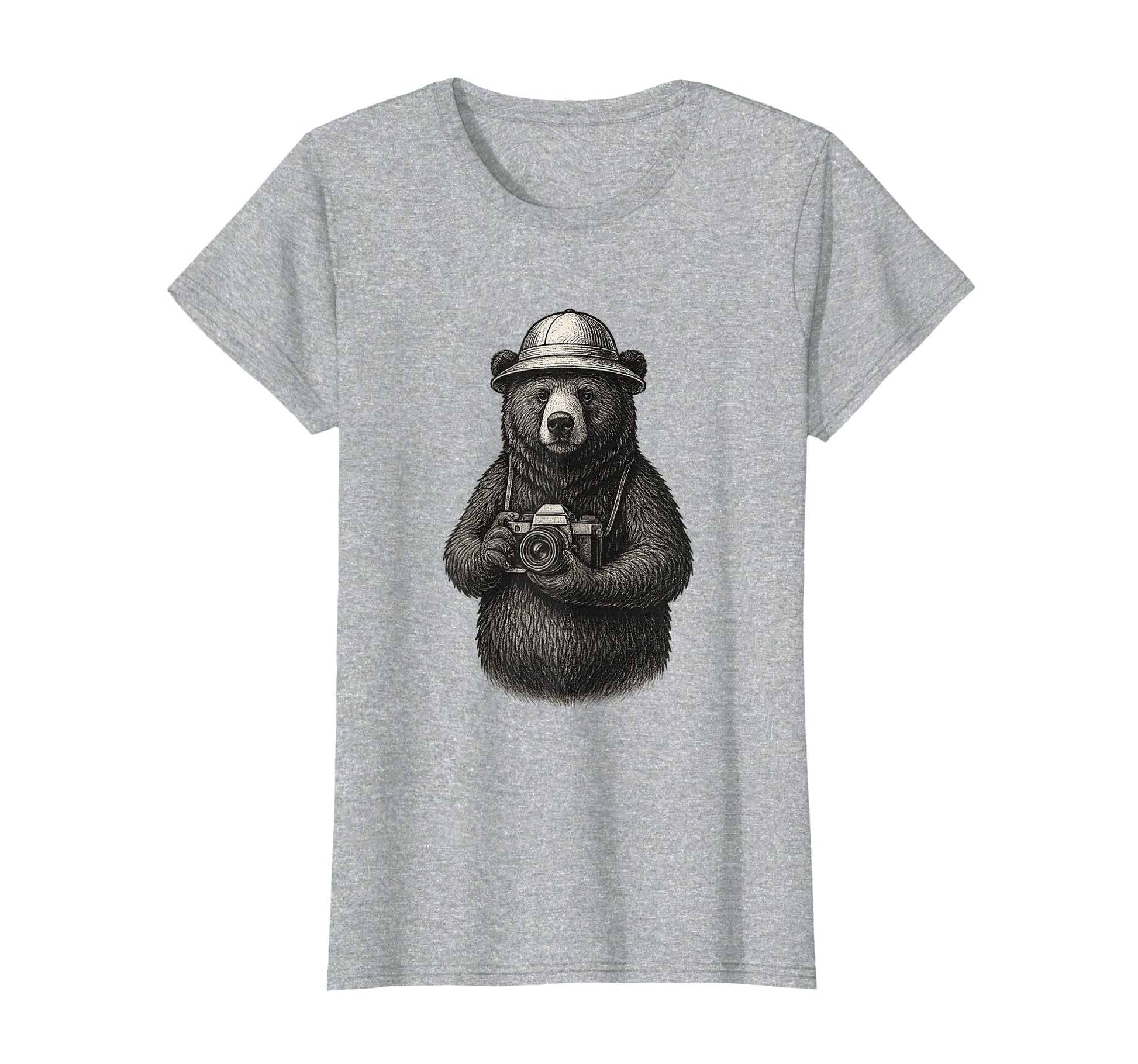 Explorer Bear Camera Adventure T-Shirt - Trendy Graphic for Adults - T-Shirt, Sweatshirt, Hoodie