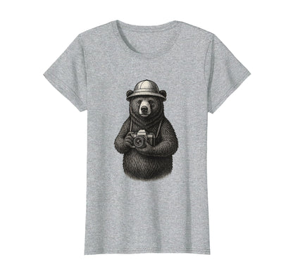 Explorer Bear Camera Adventure T-Shirt - Trendy Graphic for Adults - T-Shirt, Sweatshirt, Hoodie