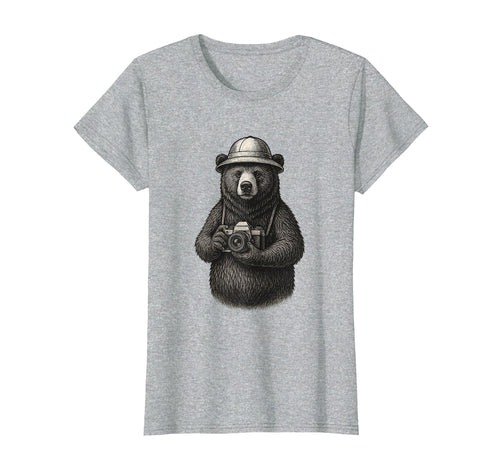 Explorer Bear Camera Adventure T-Shirt - Trendy Graphic for Adults - T-Shirt, Sweatshirt, Hoodie