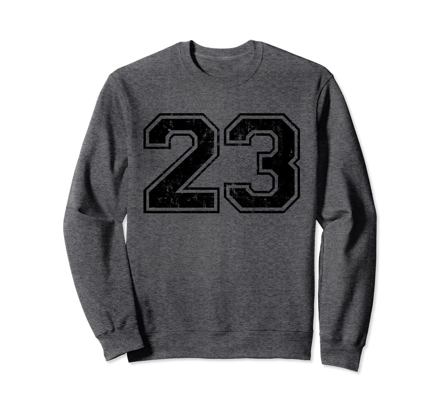 Number 23 Varsity Distressed Sweatshirt - Streetwear Style for Adults - T-Shirt, Sweatshirt, Hoodie