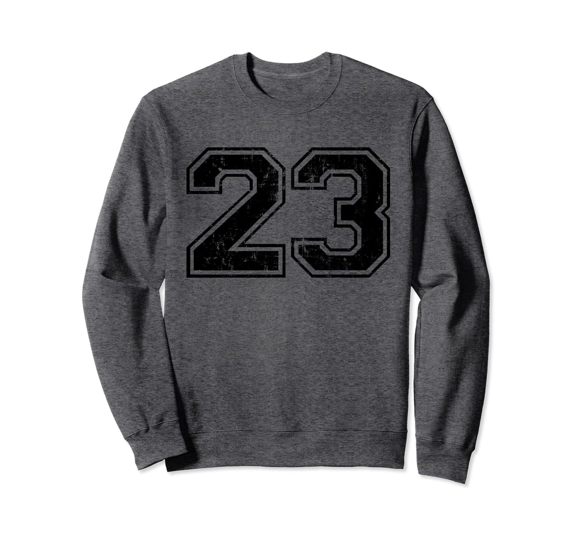 Number 23 Varsity Distressed Sweatshirt - Streetwear Style for Adults - T-Shirt, Sweatshirt, Hoodie