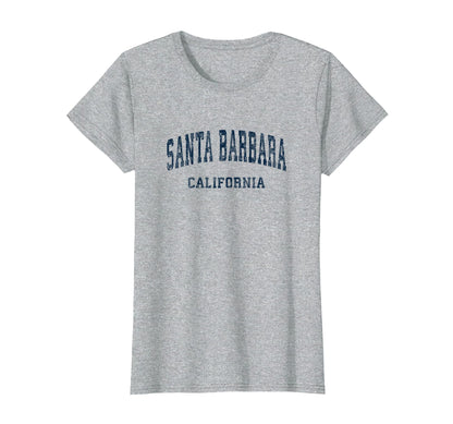 Santa Barbara California Ca Varsity T-Shirt - Custom Art Print Unisex - T-Shirt, Sweatshirt, Hoodie