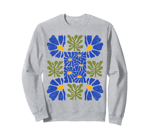 Boho Abstract Flowers Bohemian Sweatshirt - Graphic Print for Adults - T-Shirt, Sweatshirt, Hoodie