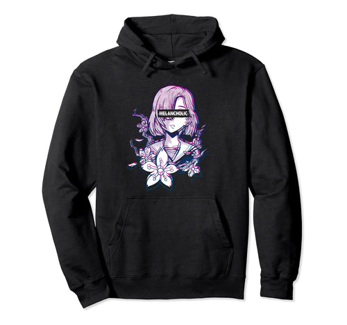 Glitch Anime Vaporwave And Anime And Hoodie - Custom Art Print Men Women - T-Shirt, Sweatshirt, Hoodie