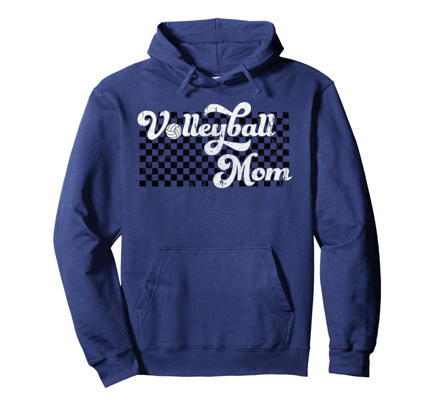 Volleyball Mom Volleyball Mama Checkered Hoodie - Graphic Print Unisex - T-Shirt, Sweatshirt, Hoodie