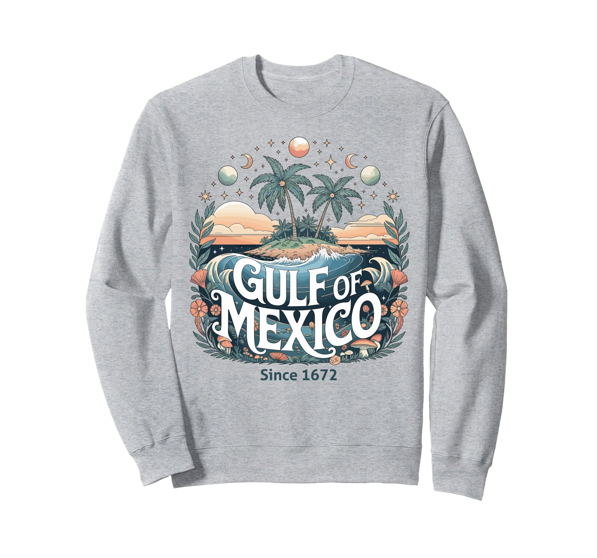 Boho Beach Sunset Gulf Mexico Sweatshirt - Unique Graphic Unisex - T-Shirt, Sweatshirt, Hoodie