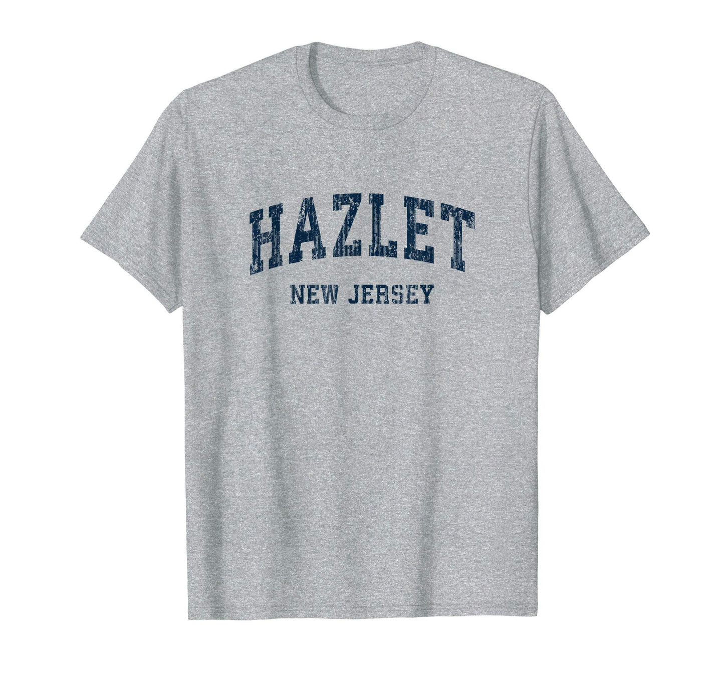 Hazlet New Jersey Nj Varsity Sports Navy T-Shirt - Minimalist Print Unisex - T-Shirt, Sweatshirt, Hoodie