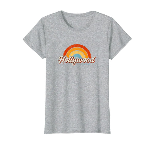 Hollywood California Ca Rainbow 70S T-Shirt - Graphic Print Unisex - T-Shirt, Sweatshirt, Hoodie