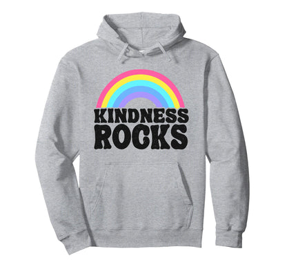 Anti Bullying Hippie Teacher Rainbow Hoodie - Minimalist Print Unisex - T-Shirt, Sweatshirt, Hoodie