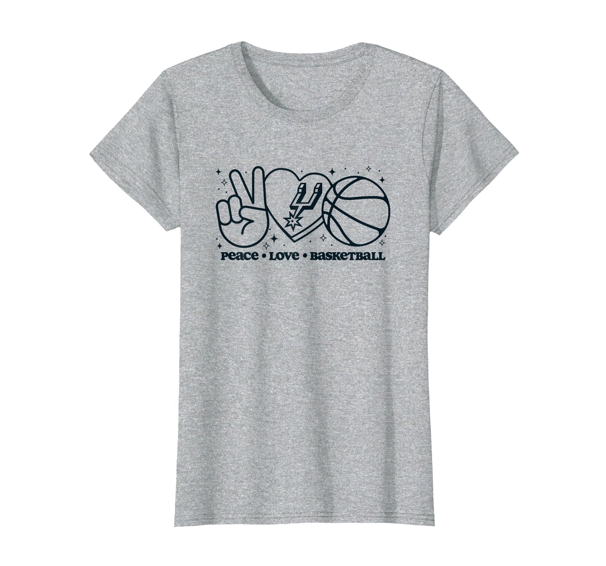 Nba San Antonio Spurs Peace Love T-Shirt - Unique Graphic Men Women - T-Shirt, Sweatshirt, Hoodie
