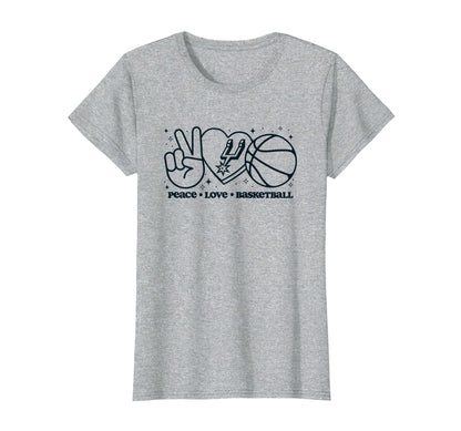 Nba San Antonio Spurs Peace Love T-Shirt - Unique Graphic Men Women - T-Shirt, Sweatshirt, Hoodie