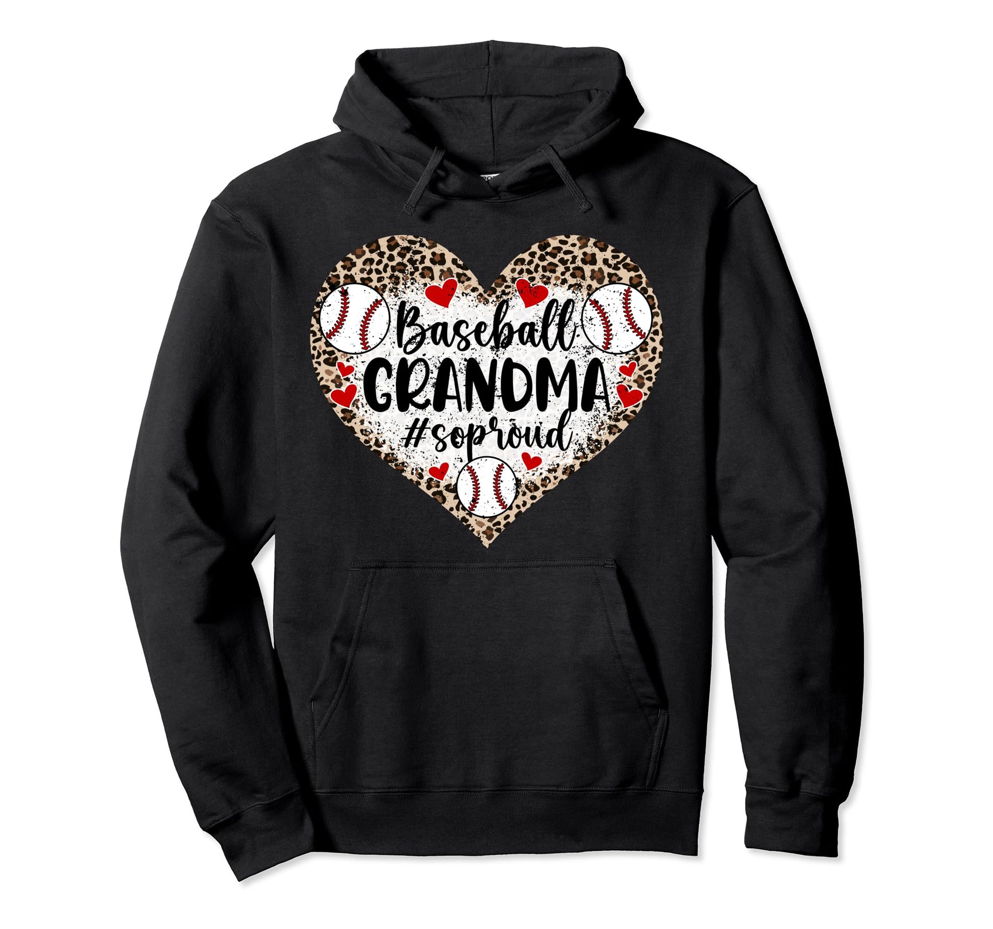 Baseball Grandma So Proud Baseball Hoodie - Novelty Apparel Men Women - T-Shirt, Sweatshirt, Hoodie