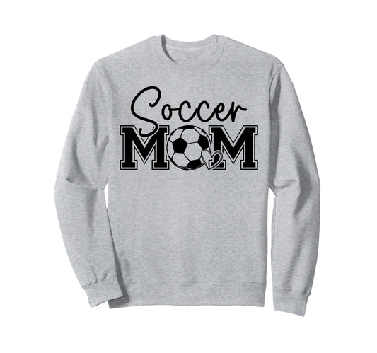 Soccer Mom Heart Game Day Vibes Sweatshirt - Custom Art Print Men Women - T-Shirt, Sweatshirt, Hoodie