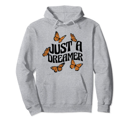 Just Dreamer Summer Butterflies Hoodie - Custom Art Print Unisex - T-Shirt, Sweatshirt, Hoodie