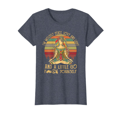 Im Mostly Peace Love And Light Little T-Shirt - Minimalist Print Men Women - T-Shirt, Sweatshirt, Hoodie