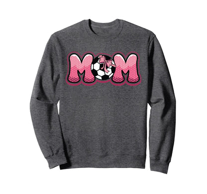 Soccer Mom Coquette Bow Game Day Mama Sweatshirt - Trendy Graphic Unisex - T-Shirt, Sweatshirt, Hoodie